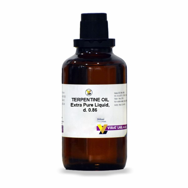 Terpentine Oil Extra Pure Liquid, D. 0.86